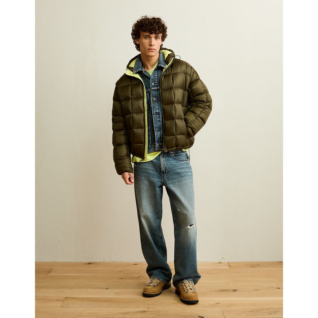 American Eagle AE Hooded Puffer Jacket