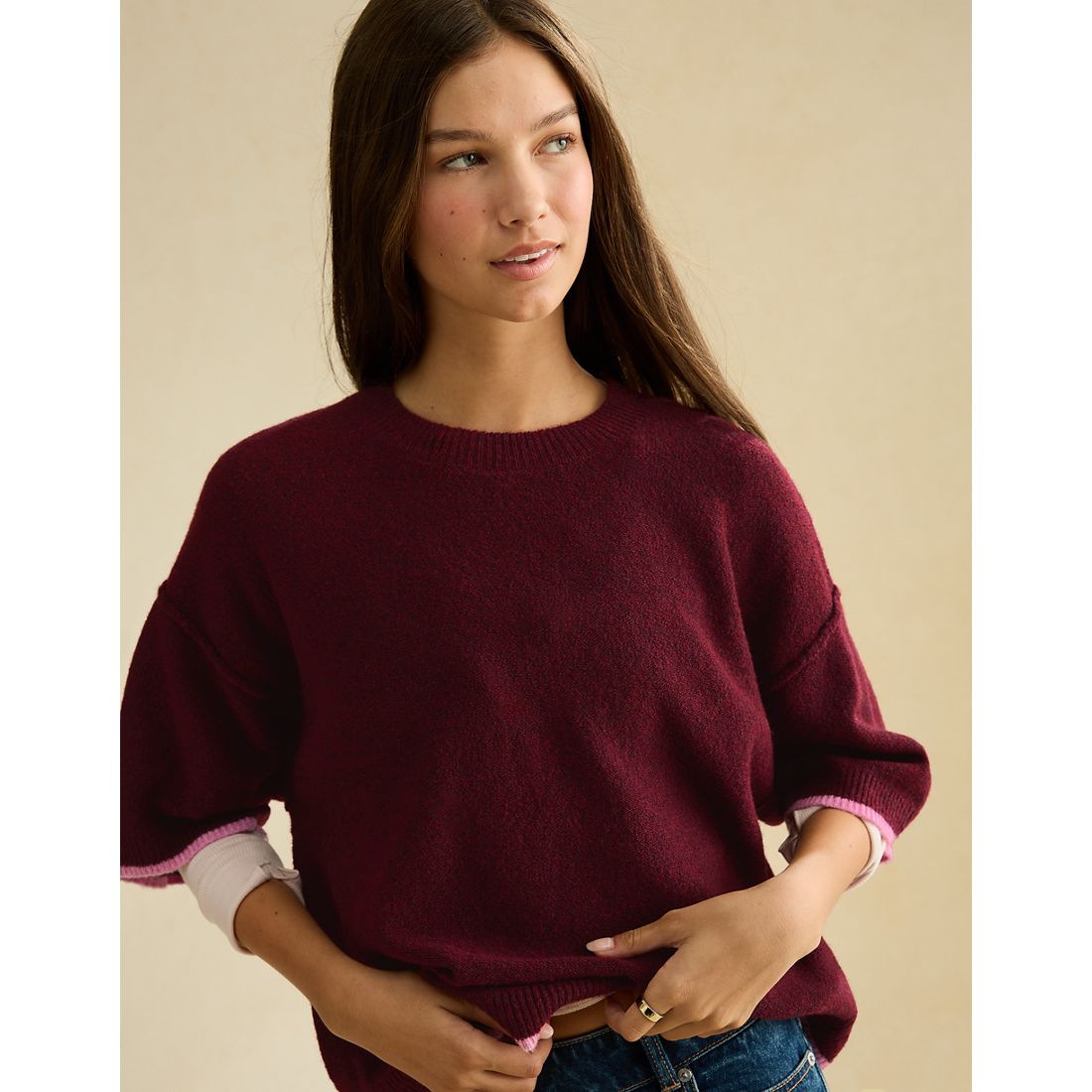 American Eagle AE Whoa So Soft Short-Sleeve Sweater