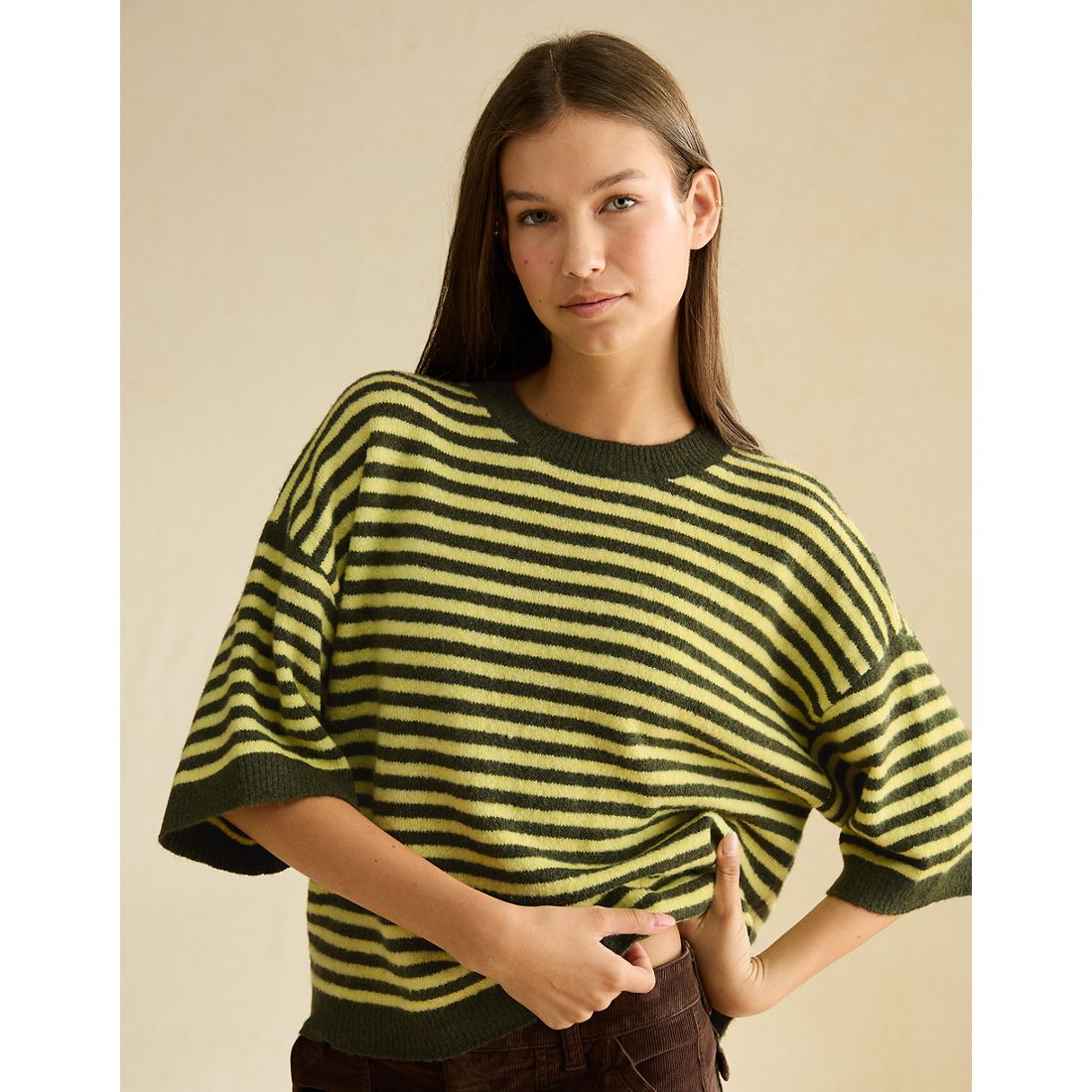 American Eagle AE Whoa So Soft Short-Sleeve Sweater