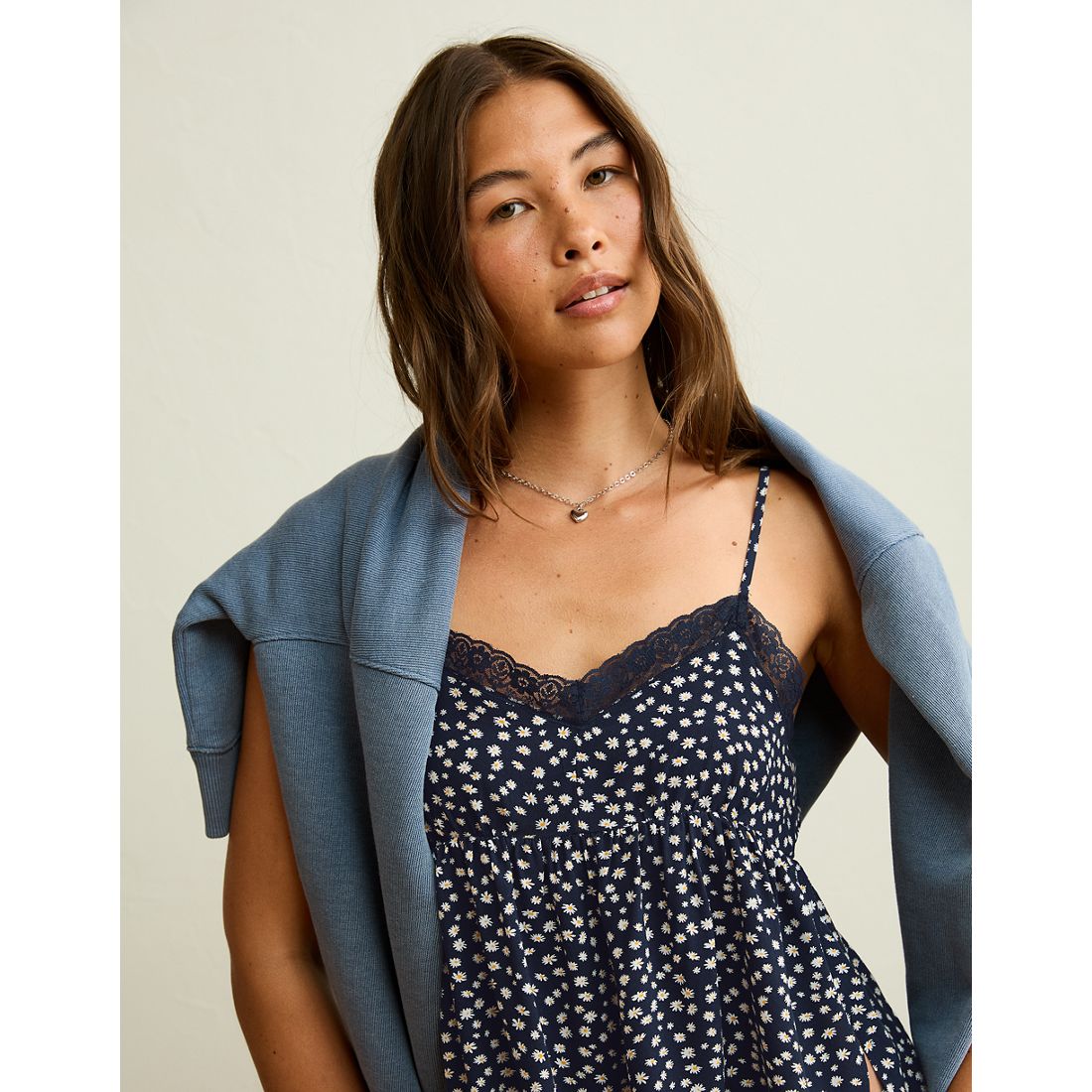 American Eagle AE Lace-Trim Ditsy Cami