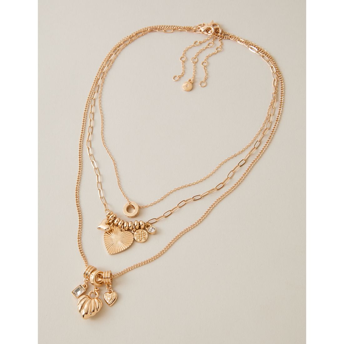 American Eagle AE Heart Necklace 3-Pack