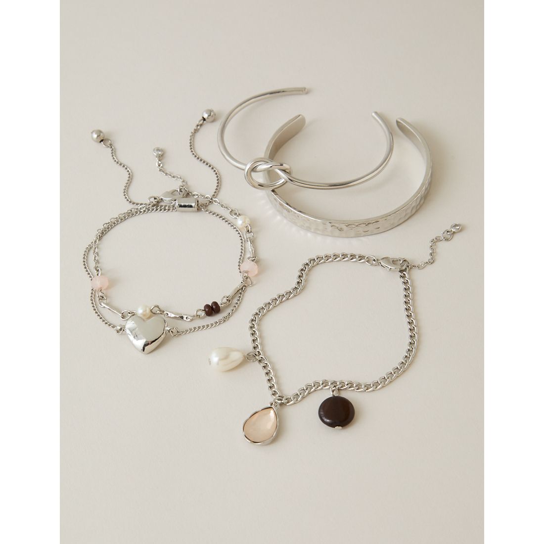 American Eagle AE Chain & Cuff Bracelet 5-Pack