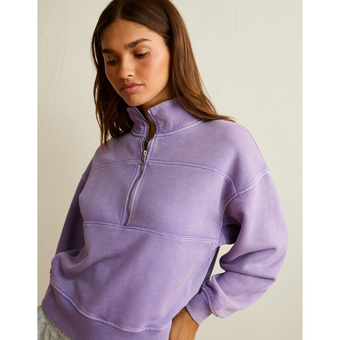 American Eagle AE Everyday Luxe Quarter-Zip Sweatshirt