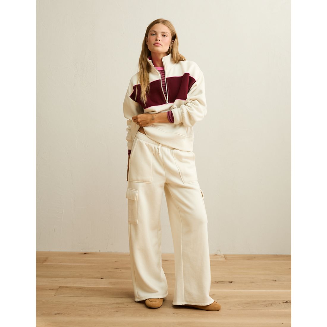 American Eagle AE Everyday Luxe Quarter-Zip Sweatshirt