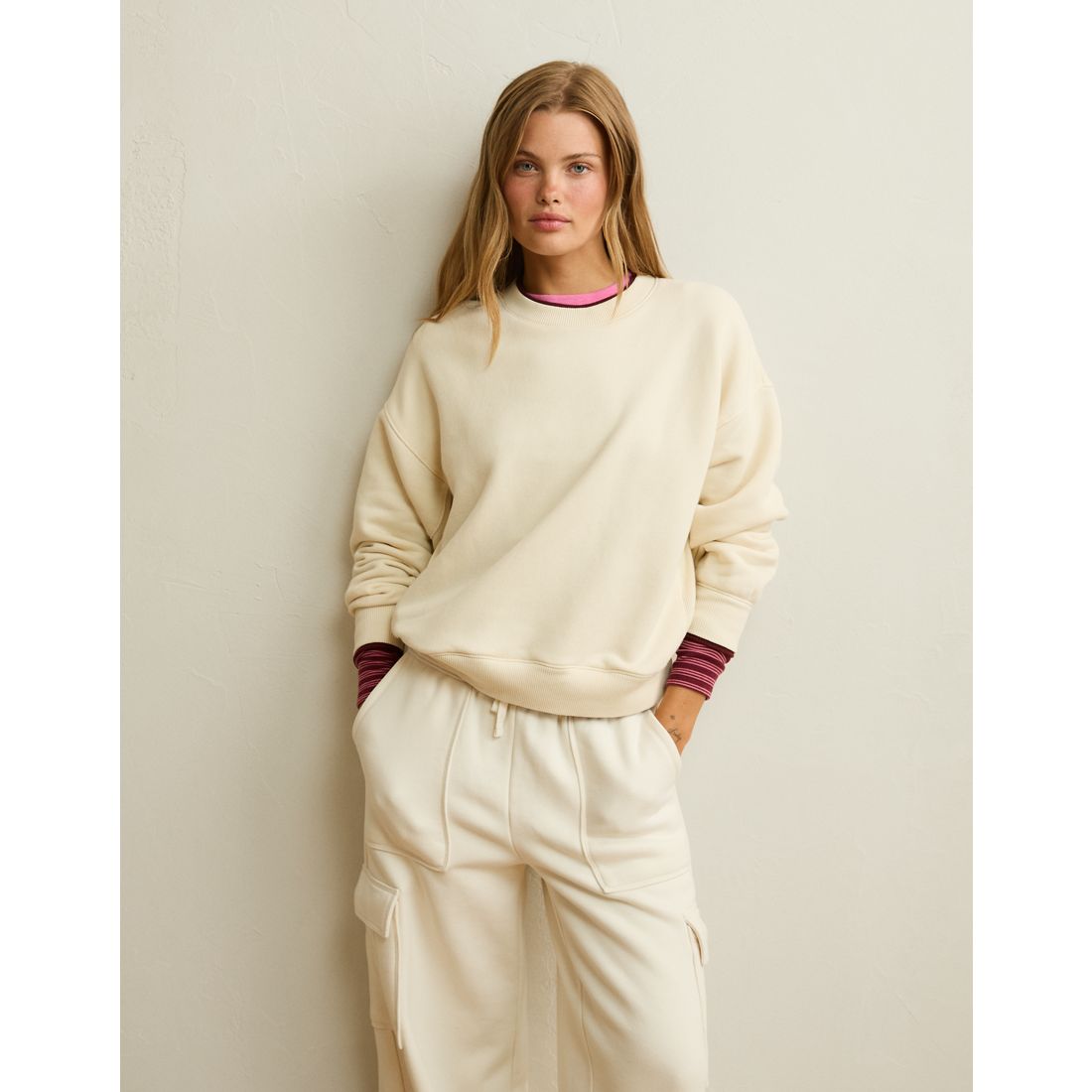 American Eagle AE Twice As Nice Crew Neck Sweatshirt