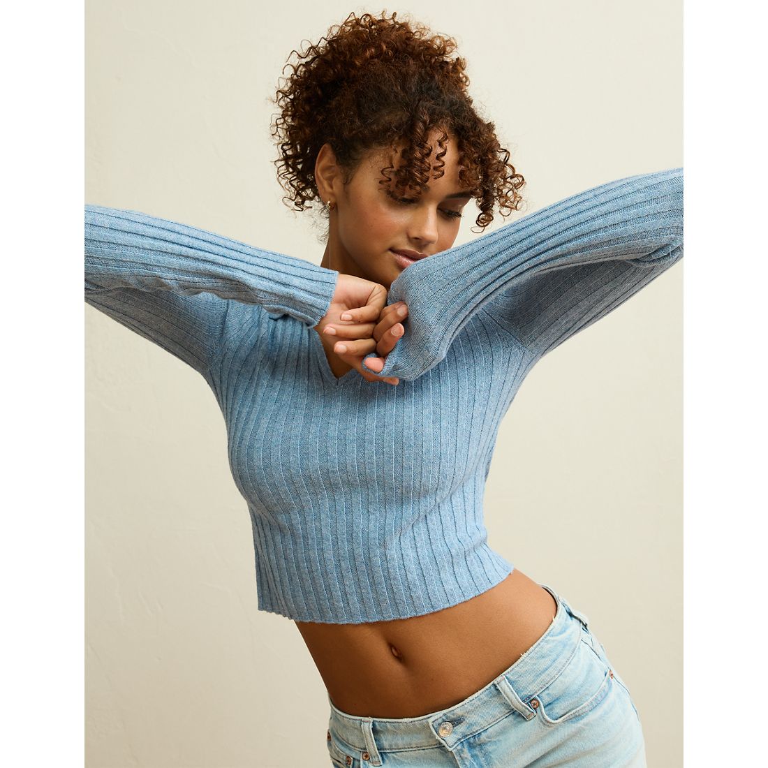 American Eagle AE Whoa So Soft Fitted Sweater Polo