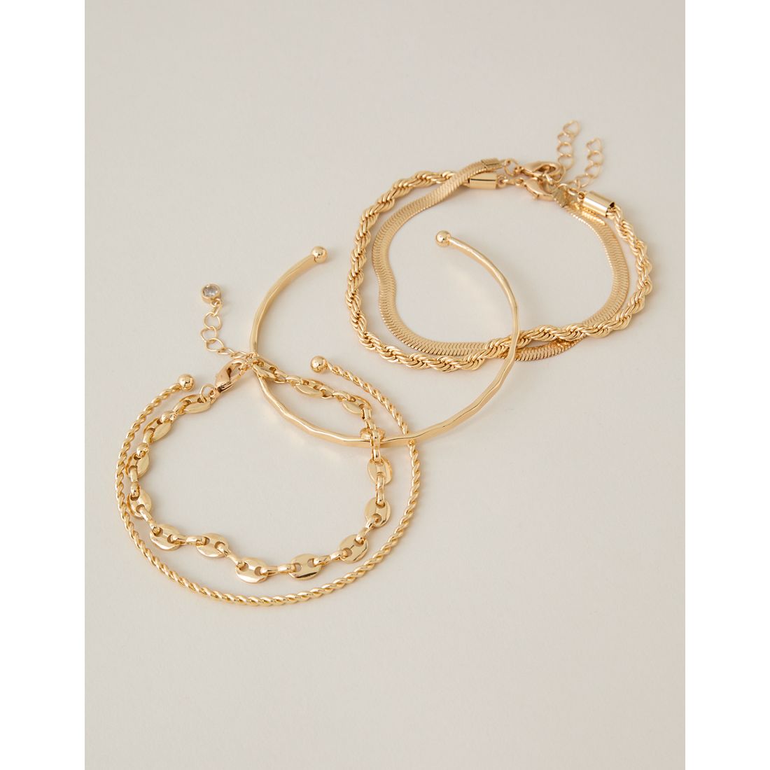 American Eagle AE Chain & Cuff Bracelet 5-Pack