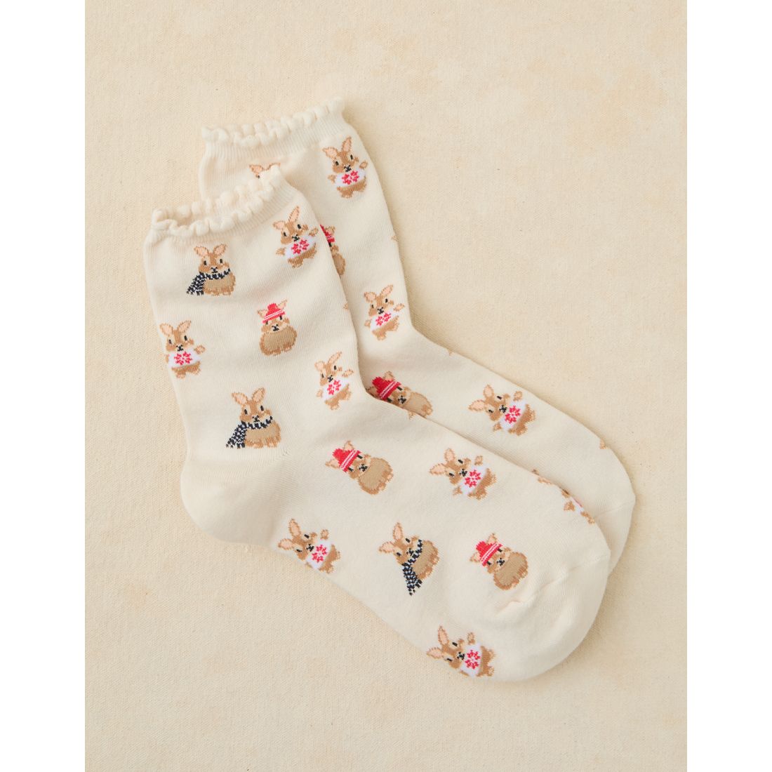 American Eagle AE Graphic Ruffled Cropped Crew Socks