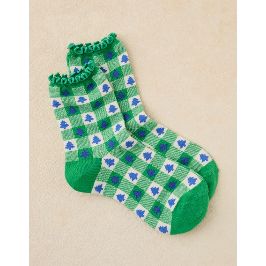 American Eagle AE Graphic Ruffled Cropped Crew Socks