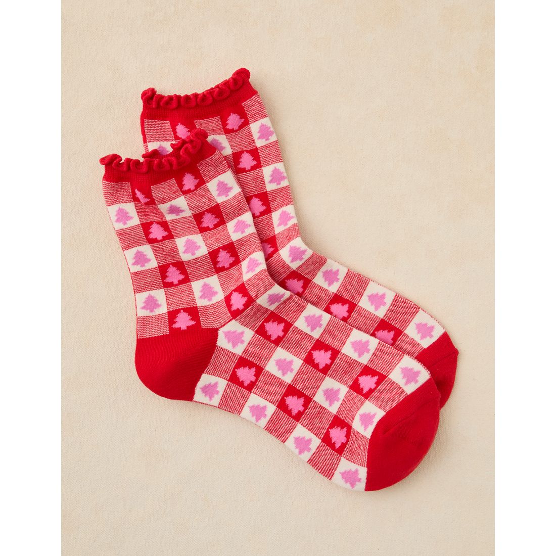 American Eagle AE Graphic Ruffled Cropped Crew Socks