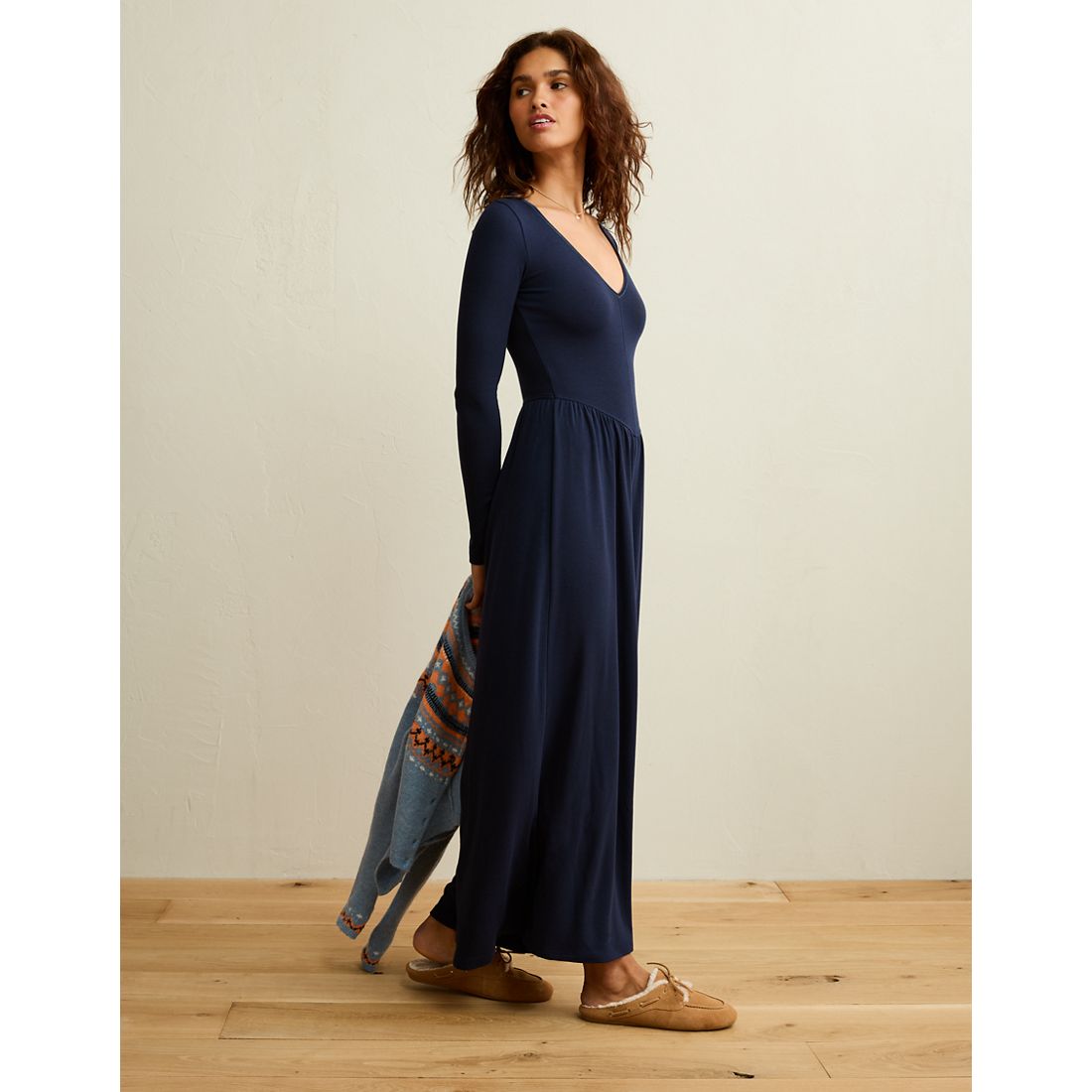 American Eagle AE Long Sleeve Knit Jumpsuit