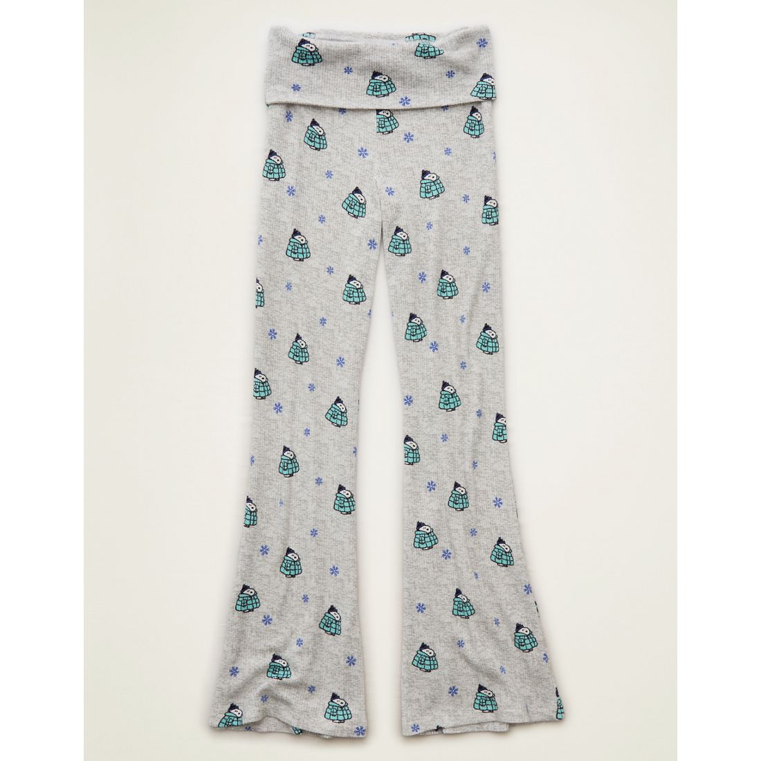 American Eagle AE Luxe Plush Waffle Snoopy Foldover Pant