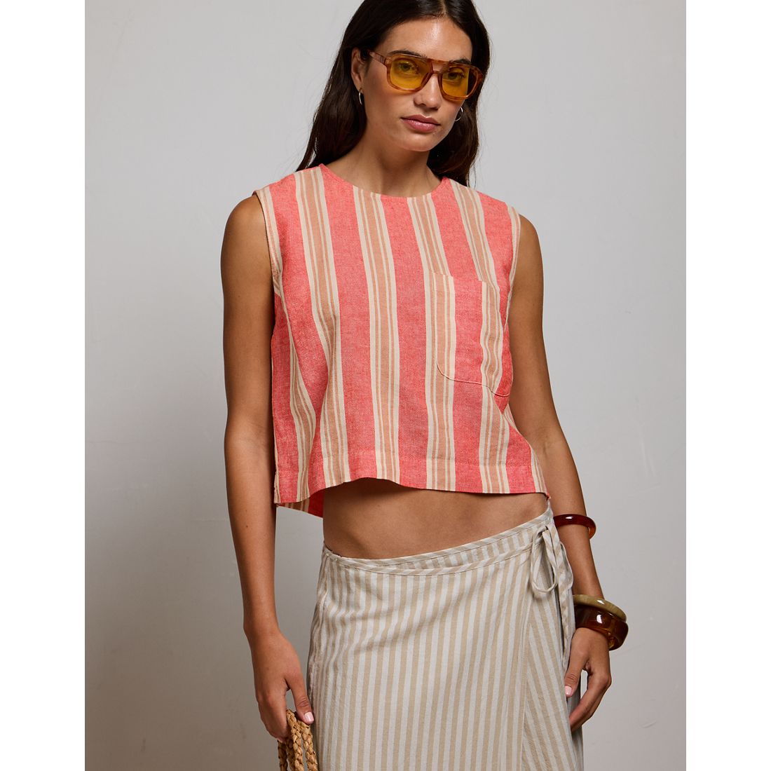 American Eagle AE77 Boxy Chambray Top