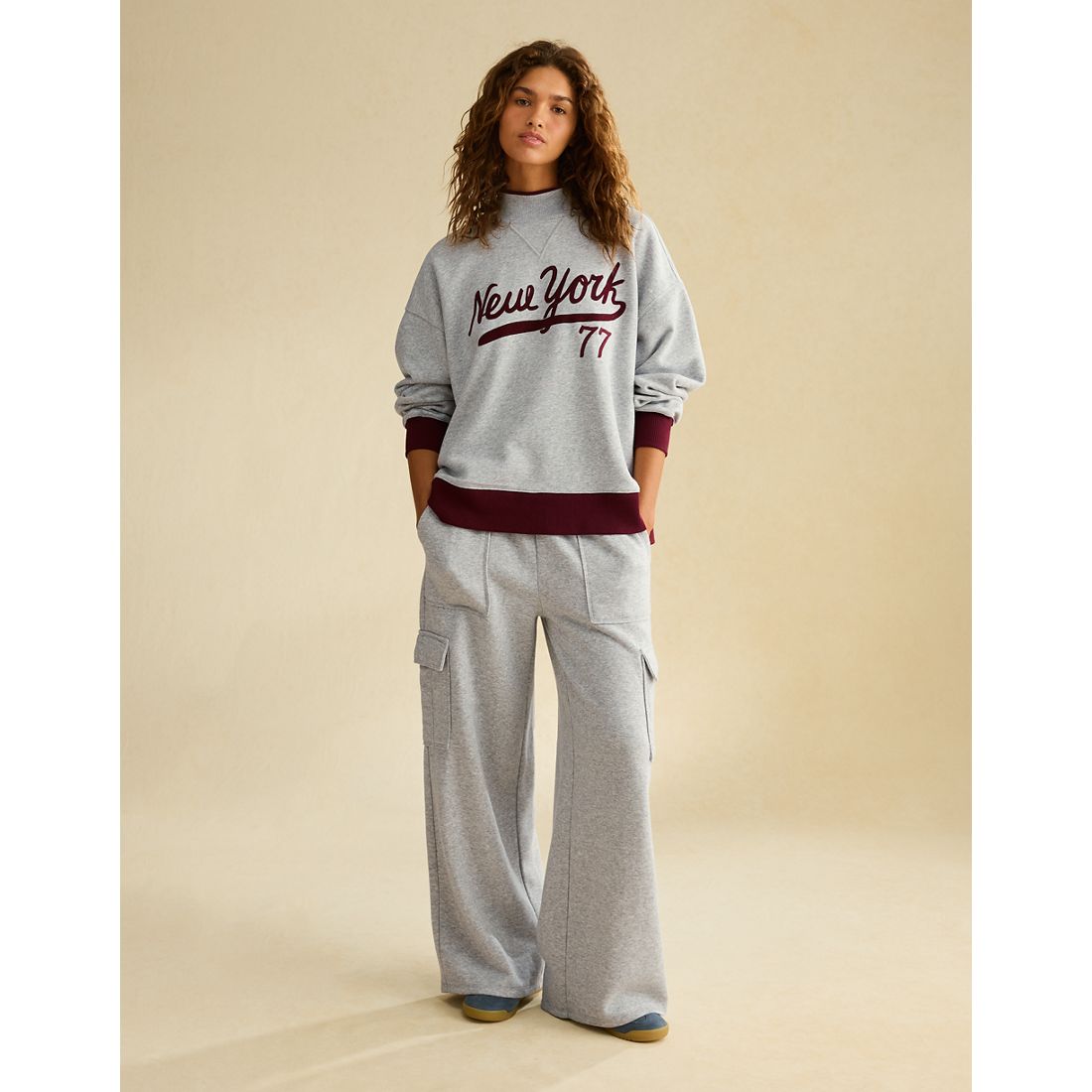 American Eagle AE Everyday Luxe Mock Neck Sweatshirt