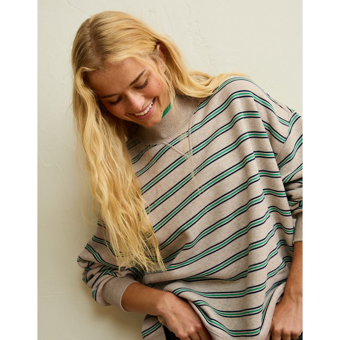 American Eagle AE Everyday Luxe Mock Neck Sweatshirt