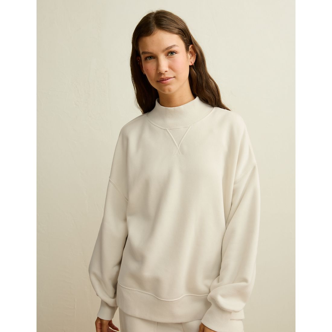 American Eagle AE Everyday Luxe Mock Neck Sweatshirt