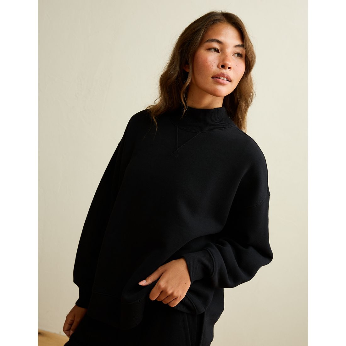American Eagle AE Everyday Luxe Mock Neck Sweatshirt