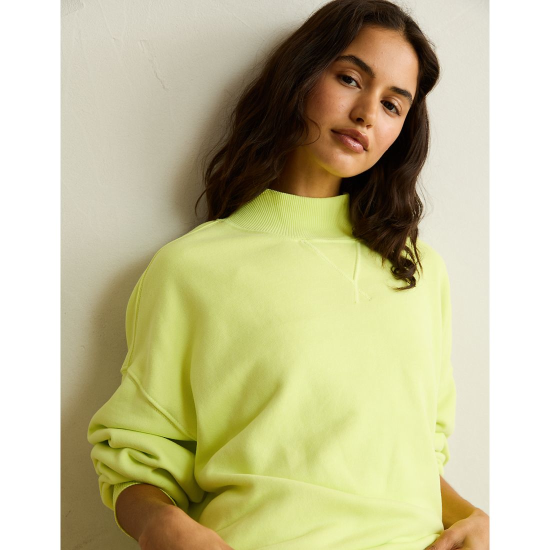 American Eagle AE Everyday Luxe Mock Neck Sweatshirt