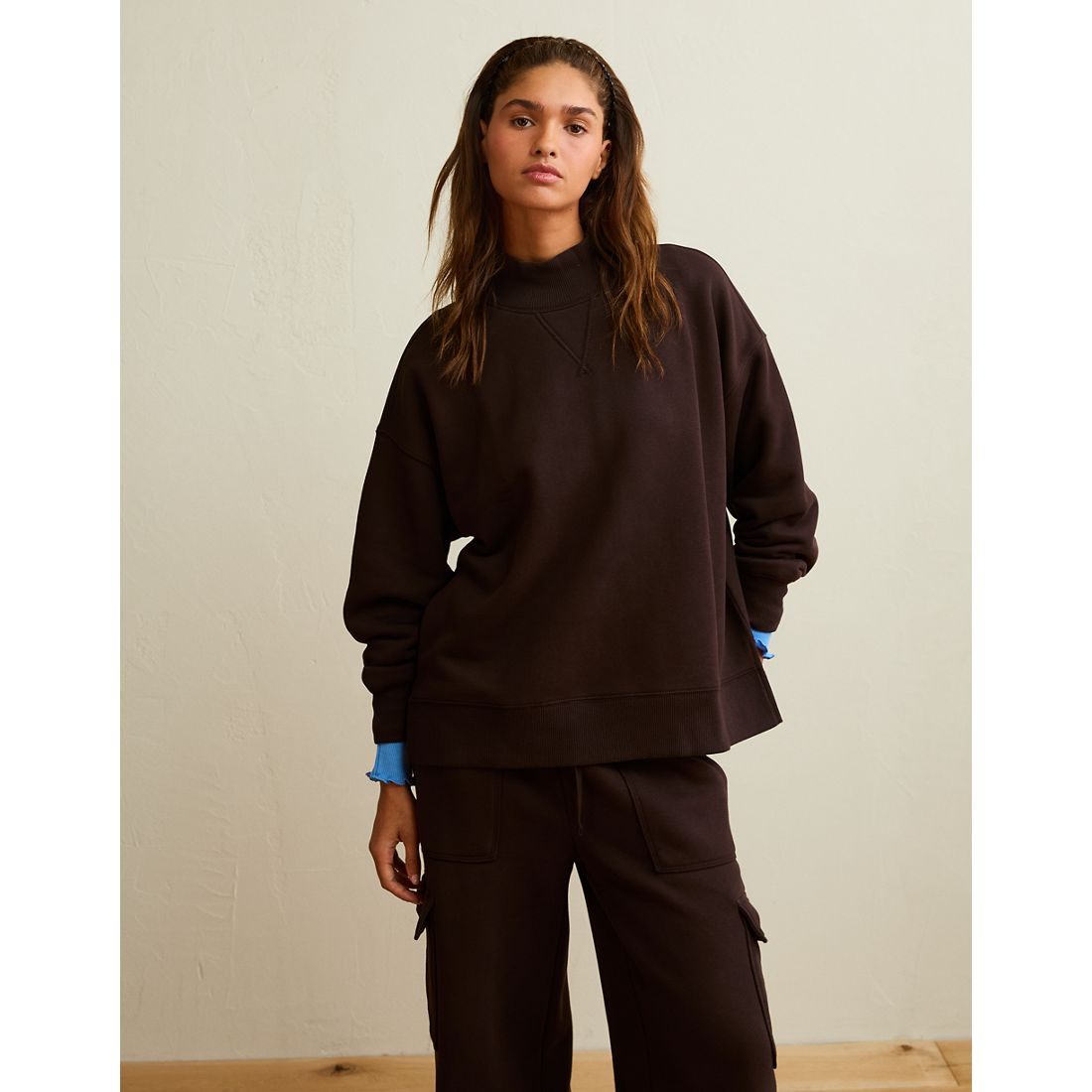 American Eagle AE Everyday Luxe Mock Neck Sweatshirt