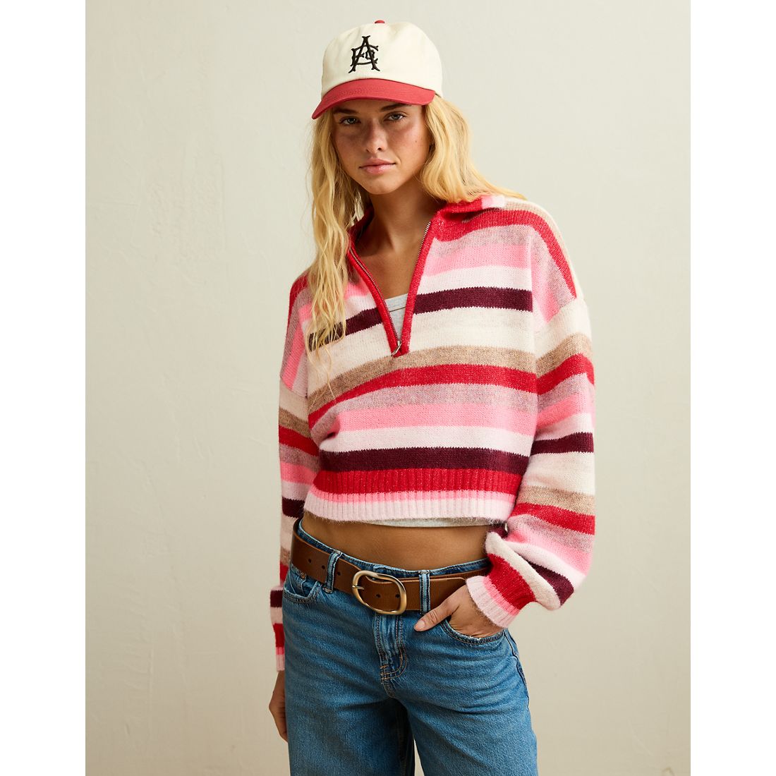 American Eagle AE Snow Stopper Half-Zip Sweater