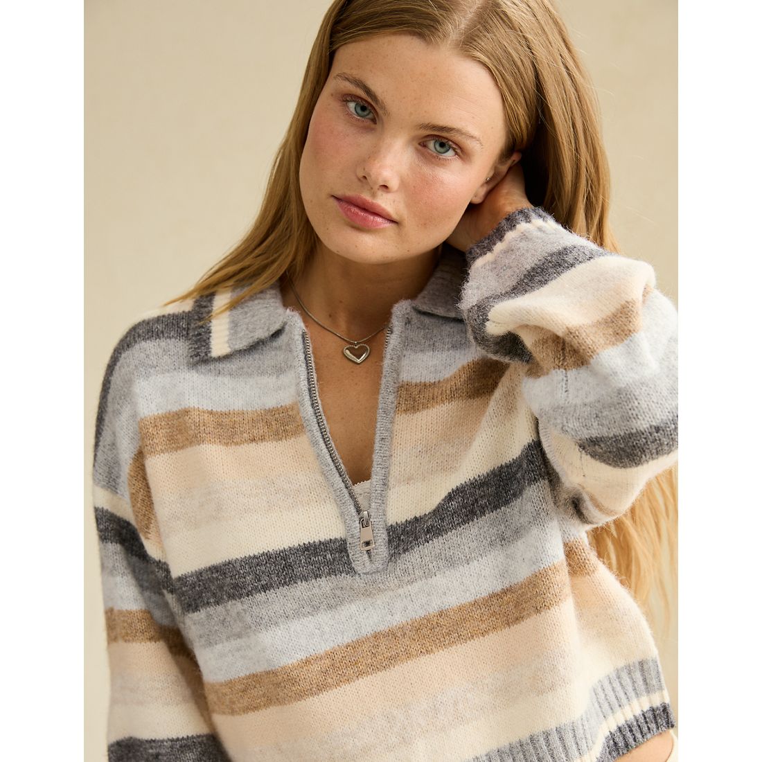 American Eagle AE Snow Stopper Half-Zip Sweater