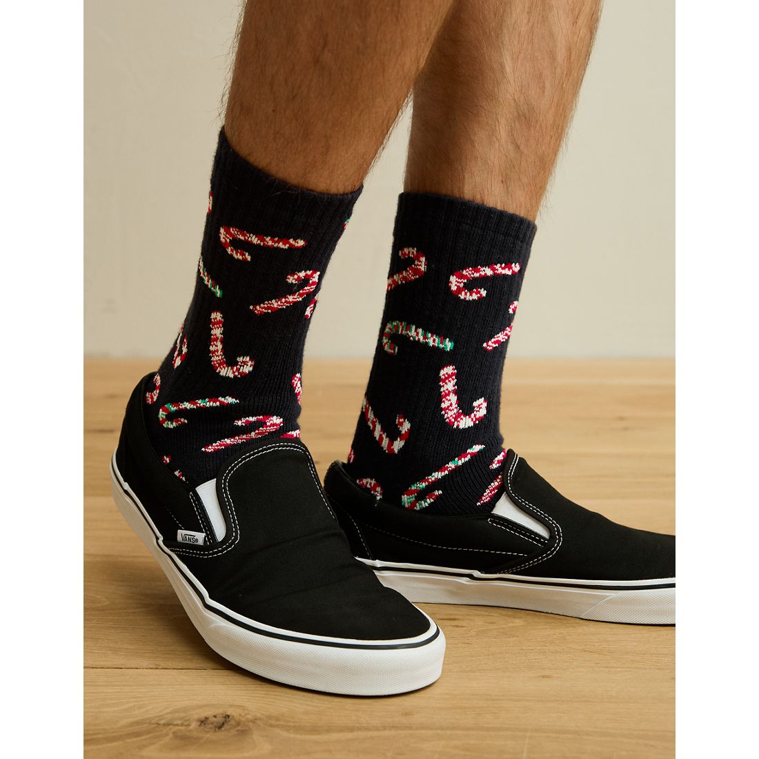 American Eagle AE Candy Cane Crew Socks