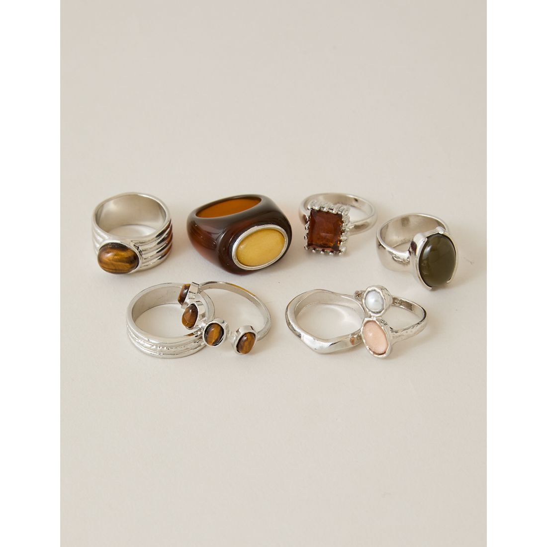 American Eagle AE Resin Rings 8-Pack