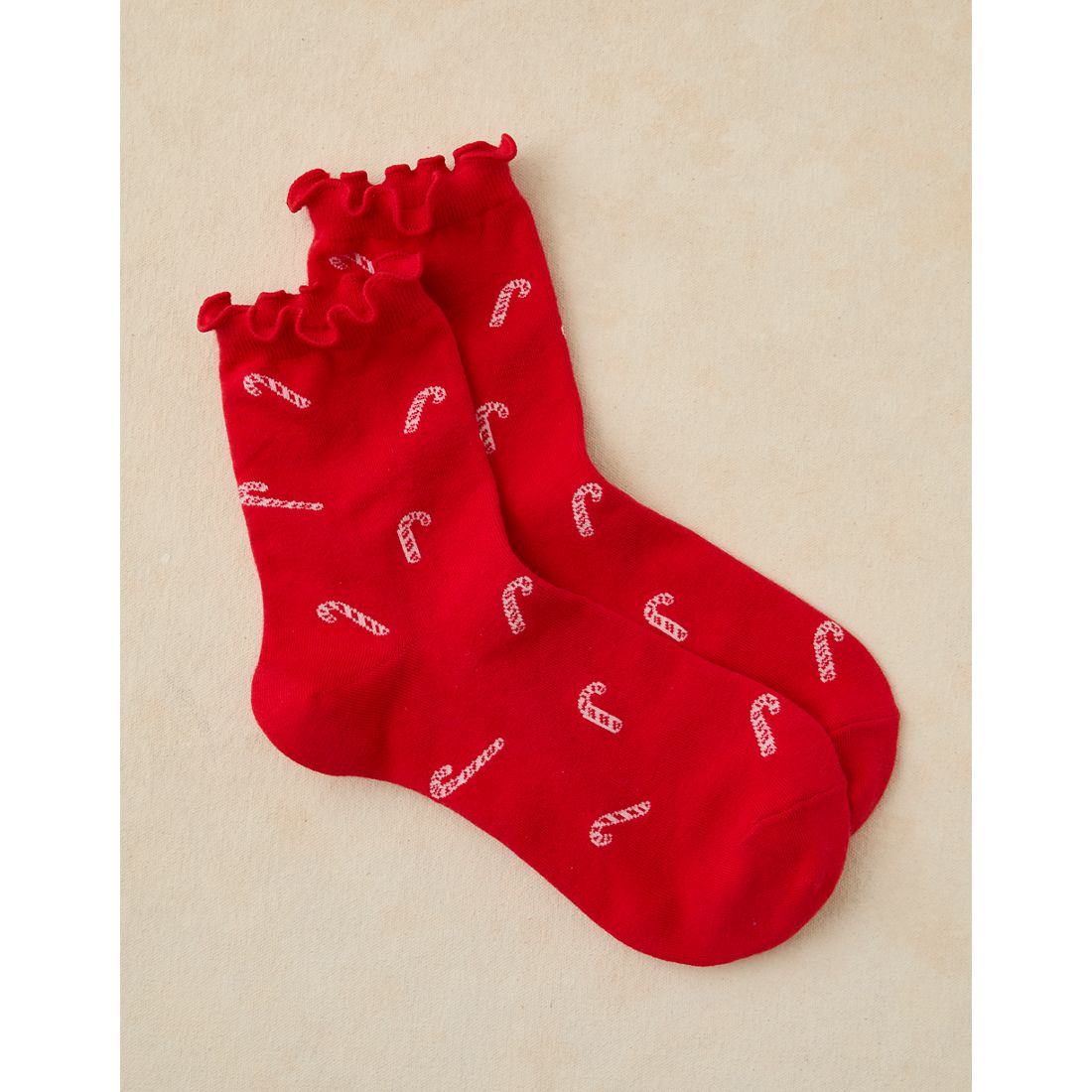 American Eagle AE Graphic Ruffled Cropped Crew Socks