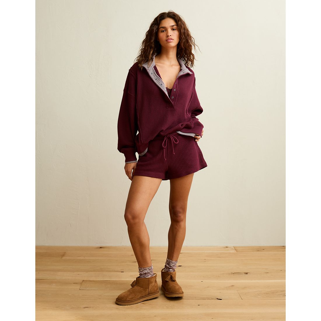 American Eagle AE Big Hug Waffle Short
