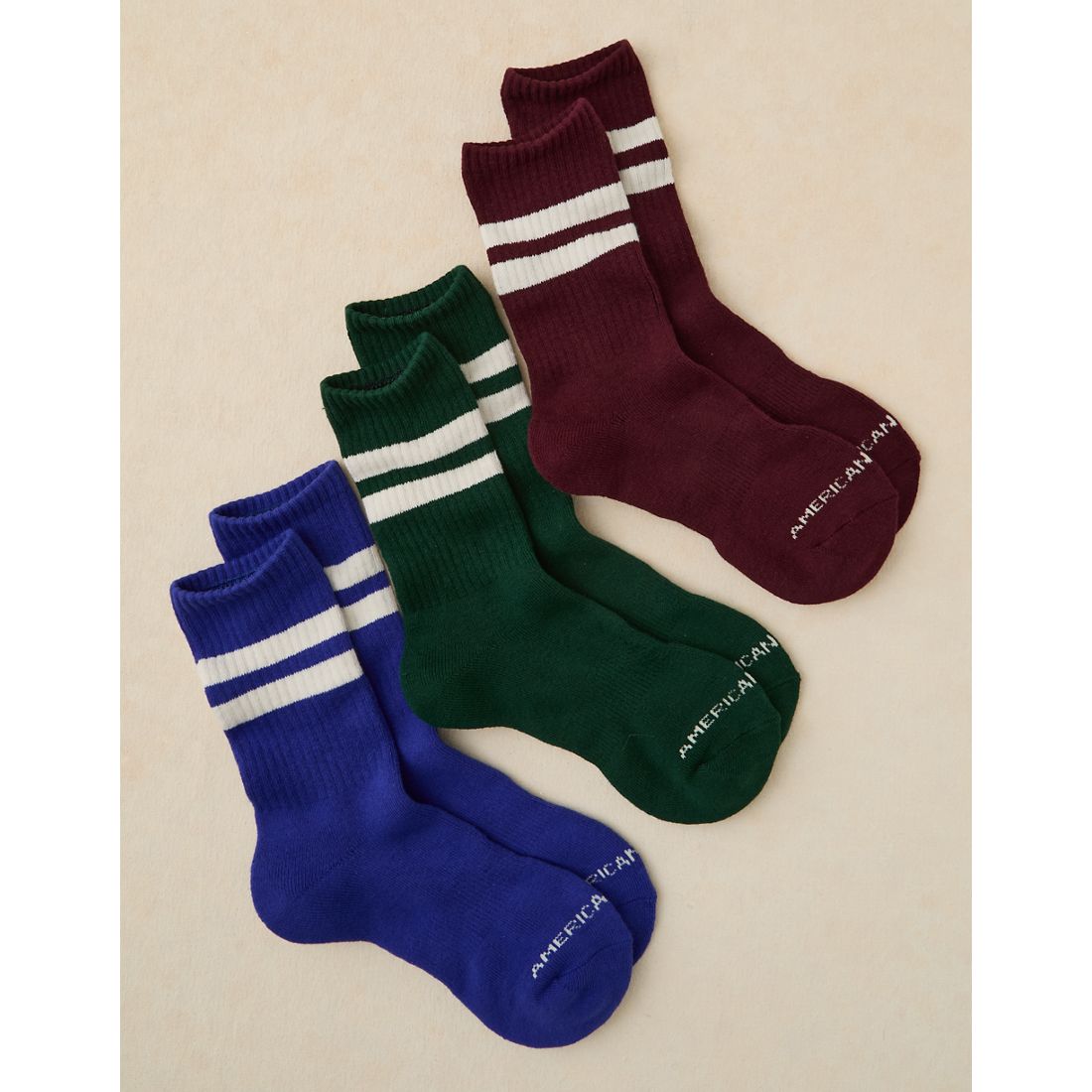 American Eagle AE Striped Crew Socks 3-Pack
