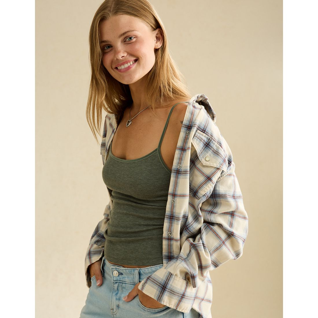 American Eagle AE Scoop Neck Cozy Cami