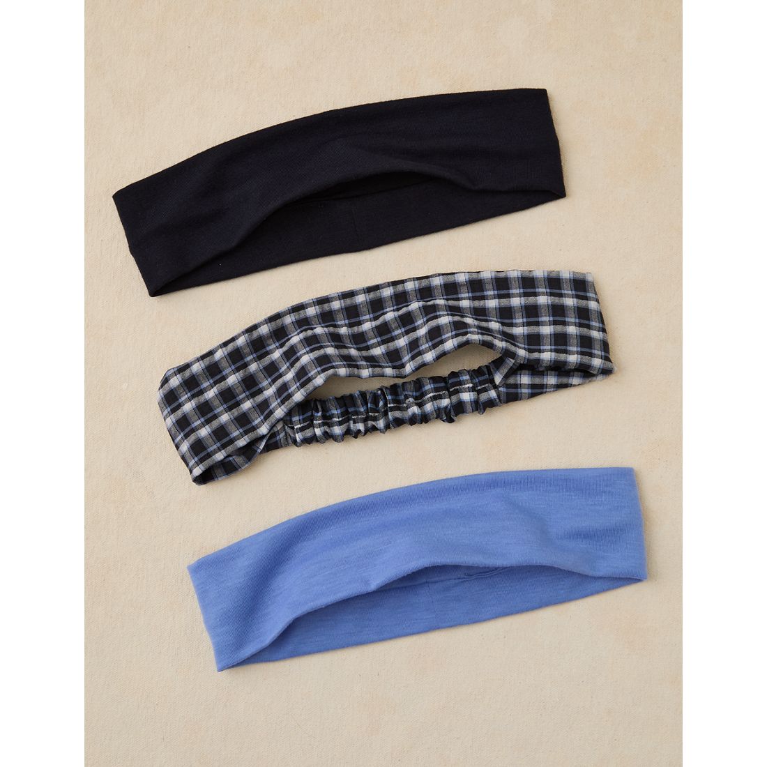 American Eagle AE Plaid Soft Headband 3-Pack