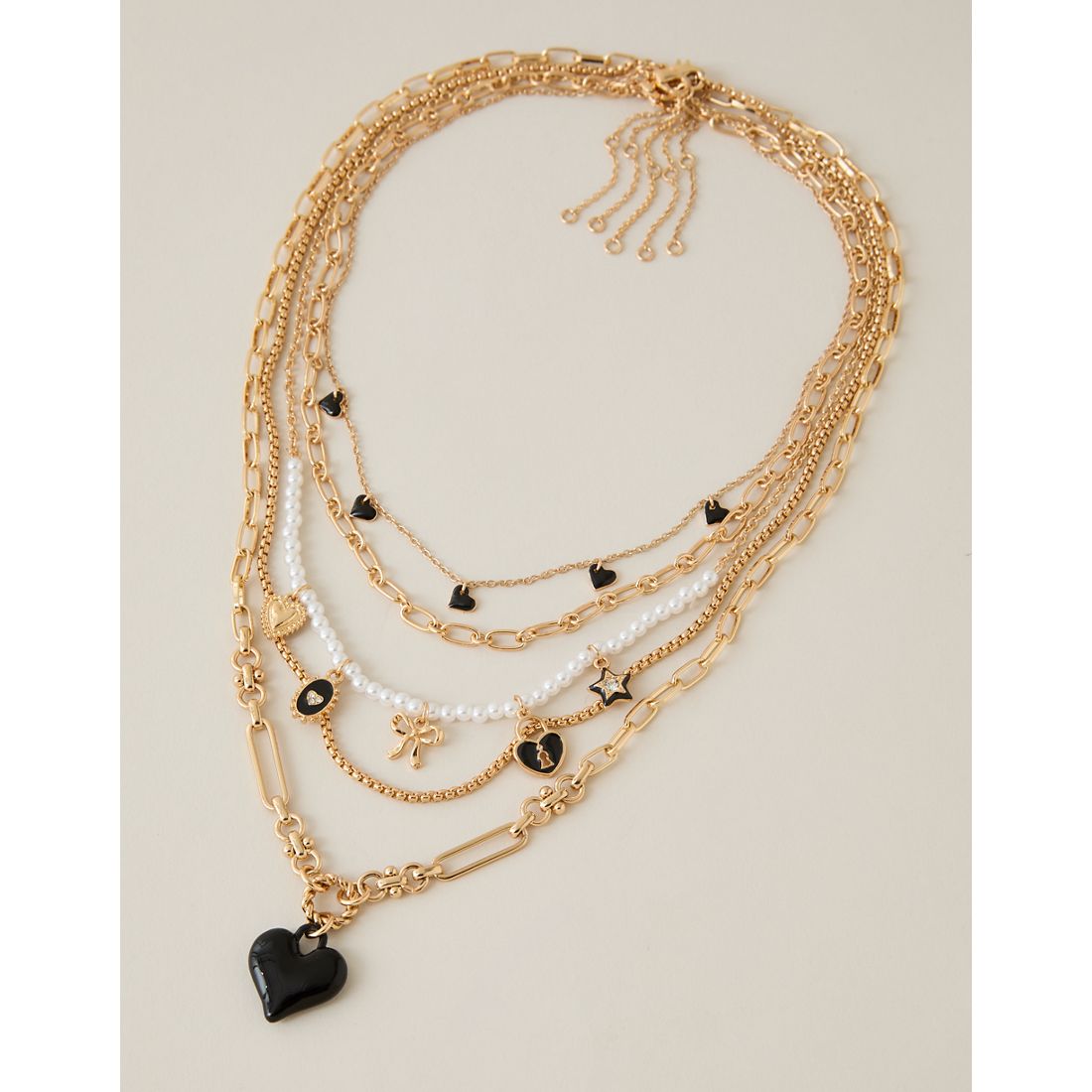 American Eagle AE Black & Gold Choker 5-Pack