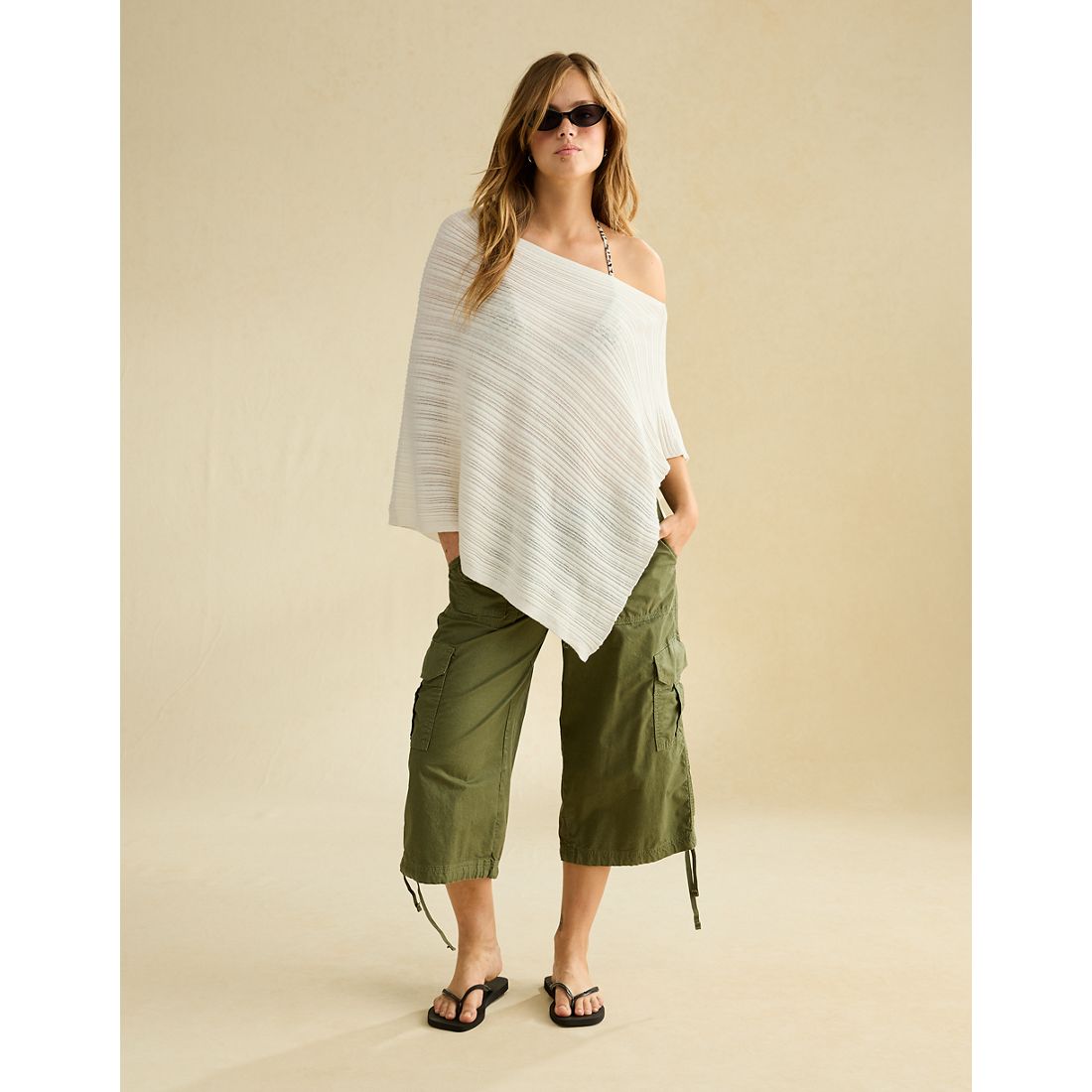 American Eagle AE Ribbed Sweater Poncho