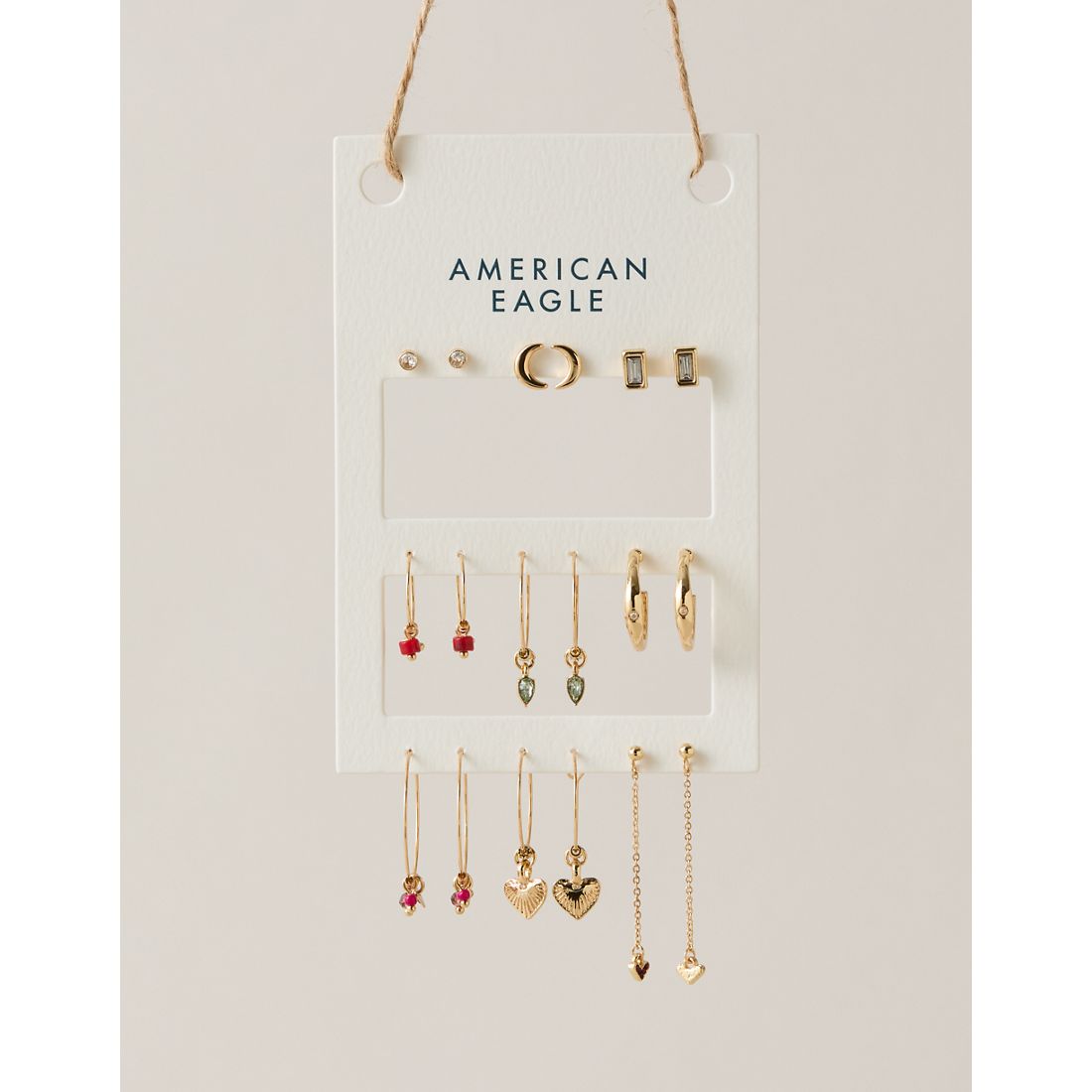 American Eagle AE Dangly Charm Earrings 9-Pack