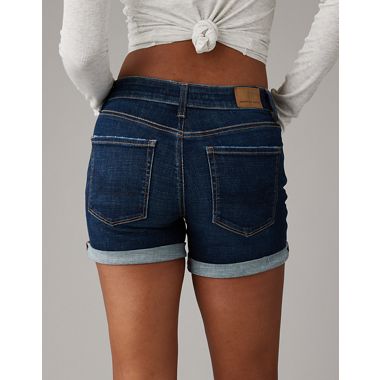 American Eagle AE Next Level Low-Rise Denim Midi Short