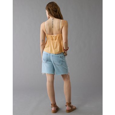 American Eagle AE Next Level Low-Rise Denim Midi Short