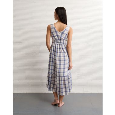 American Eagle AE Flutter Sleeve Tie-Front Midi Dress available now at  Denver Premium Outlets