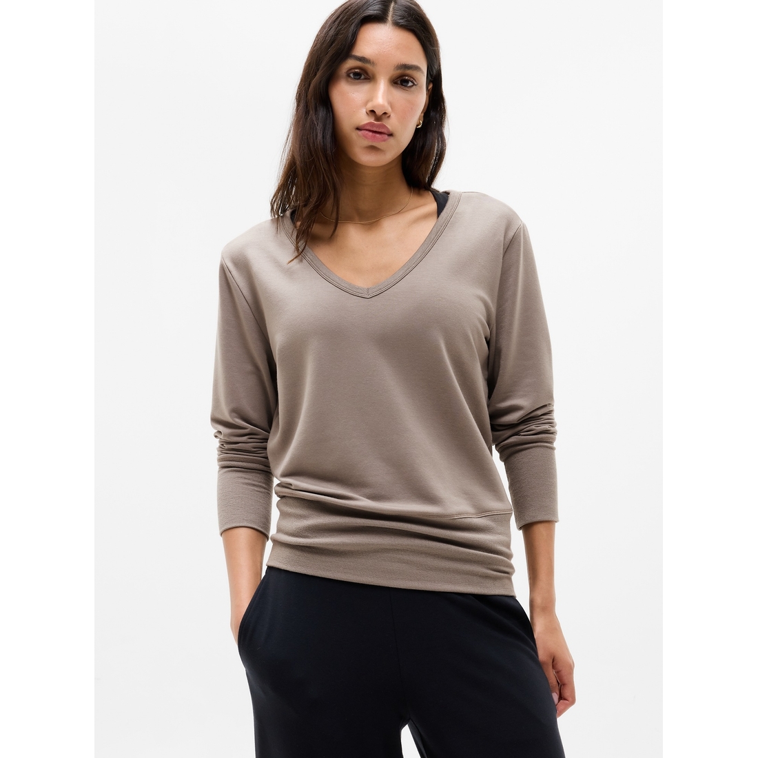 Athleta Women's Coaster Luxe V-Neck Sweatshirt