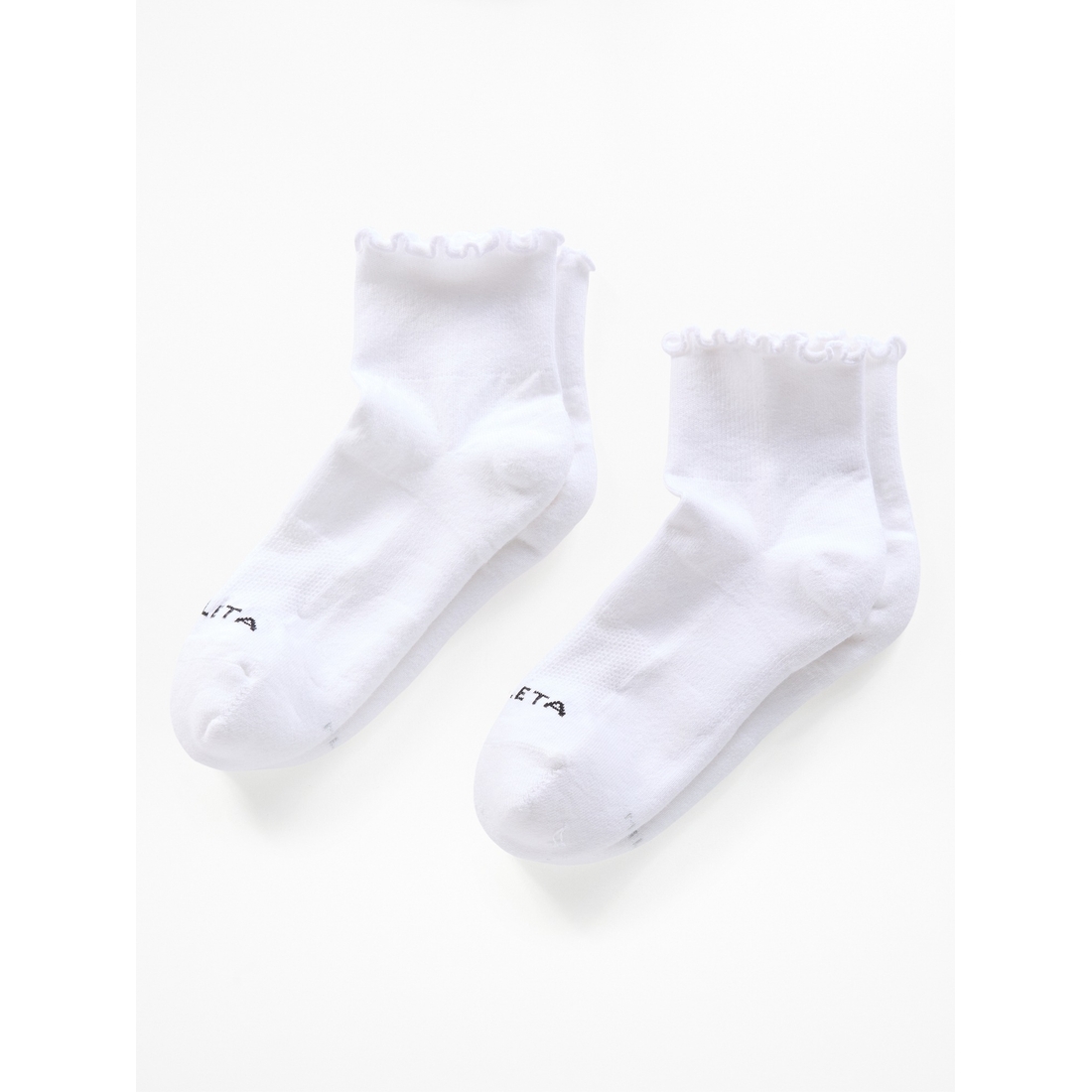 Athleta Women's Ruffle Everyday Quarter Crew Sock 2-Pack