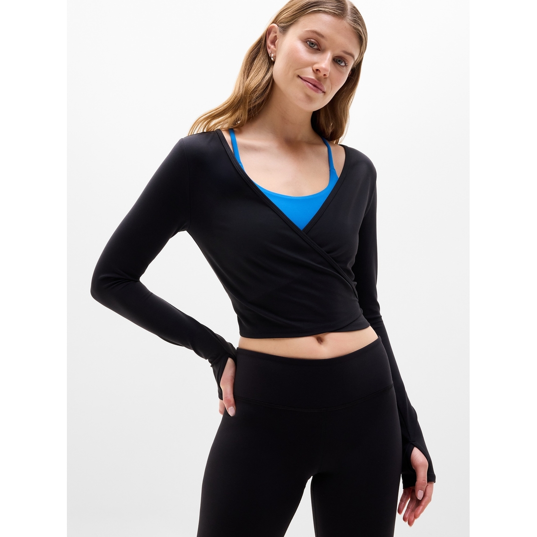 Athleta Women's Transcend Wrap Crop Top