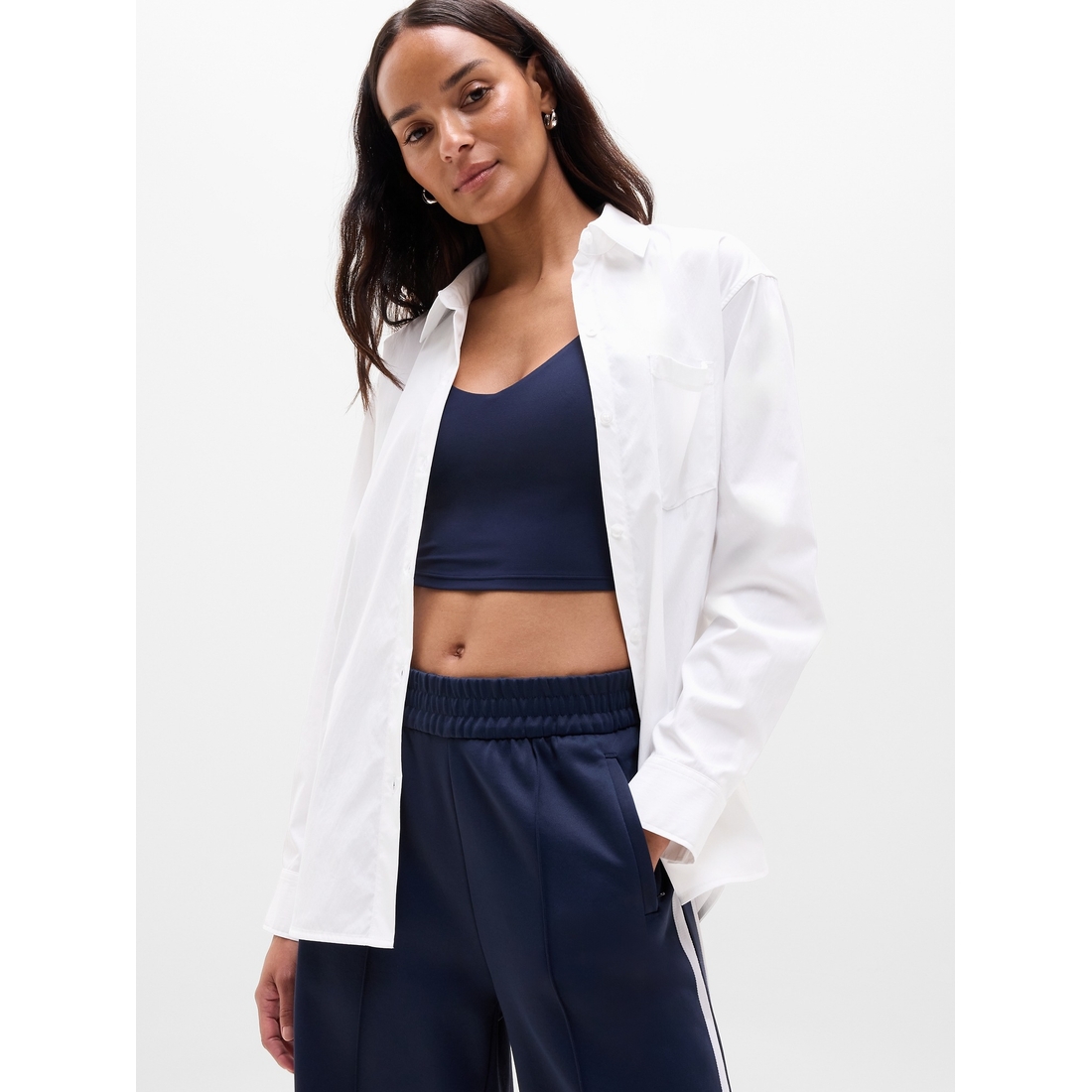 Athleta Women's Midday Relaxed Poplin Shirt