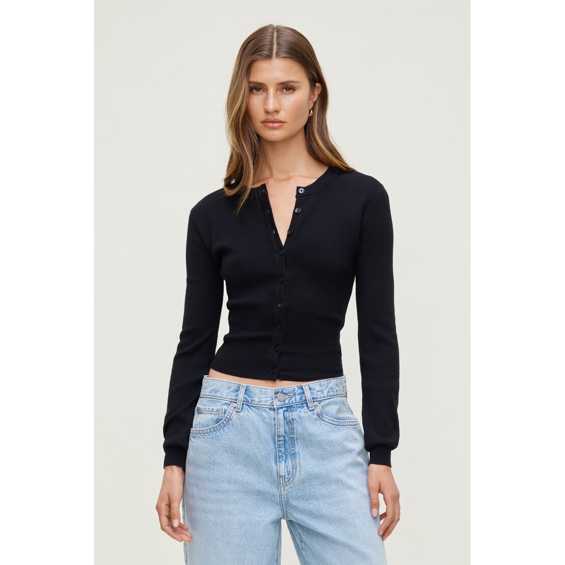 Dynamite Rebecca Crewneck Cardigan