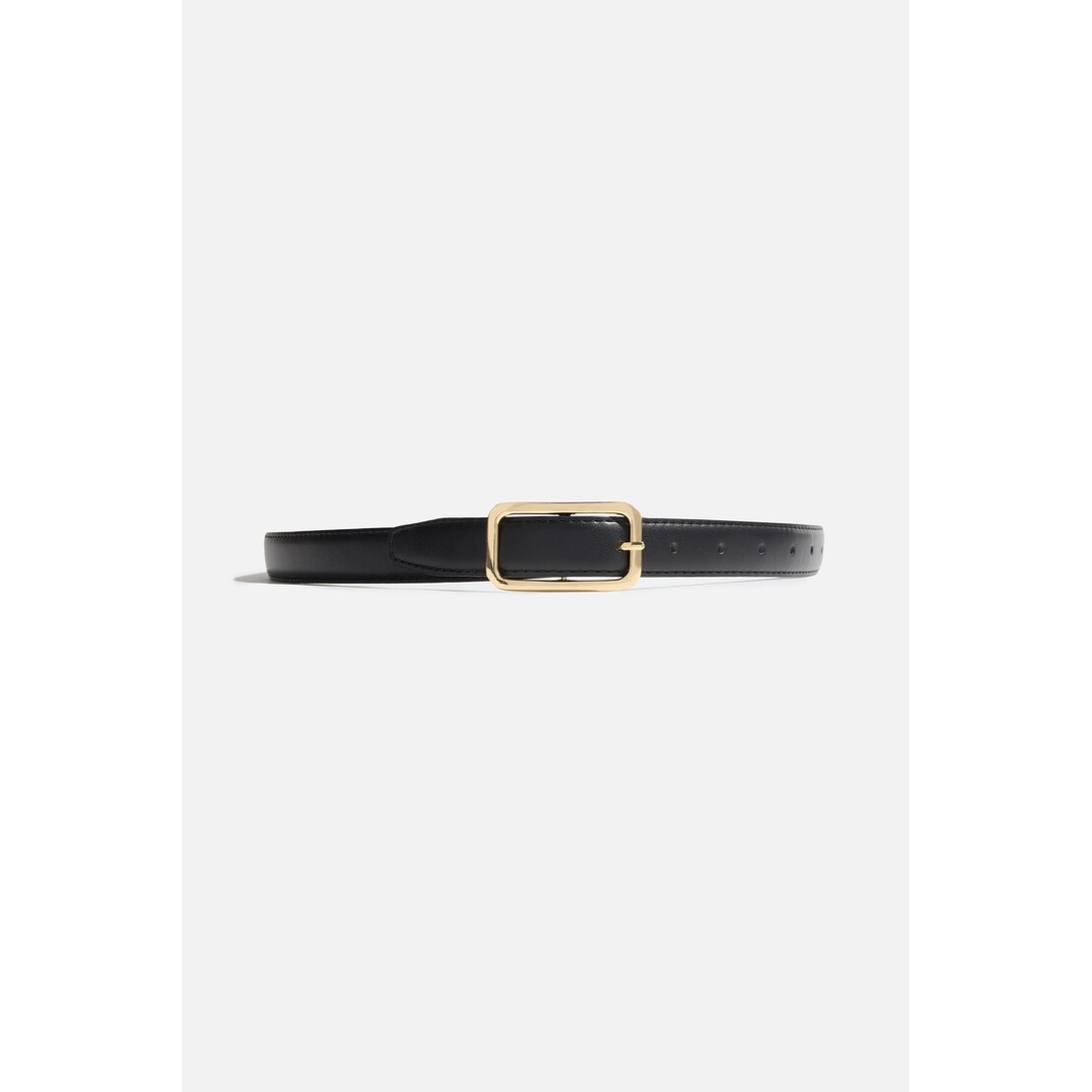 Dynamite Rounded Rectangle Slim Faux Leather Belt