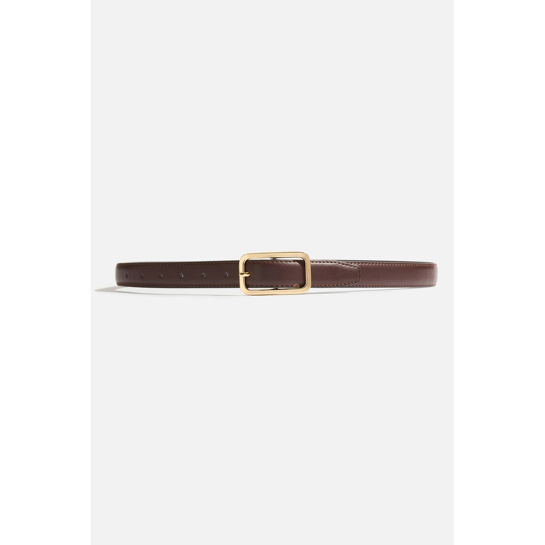 Dynamite Rounded Rectangle Slim Faux Leather Belt