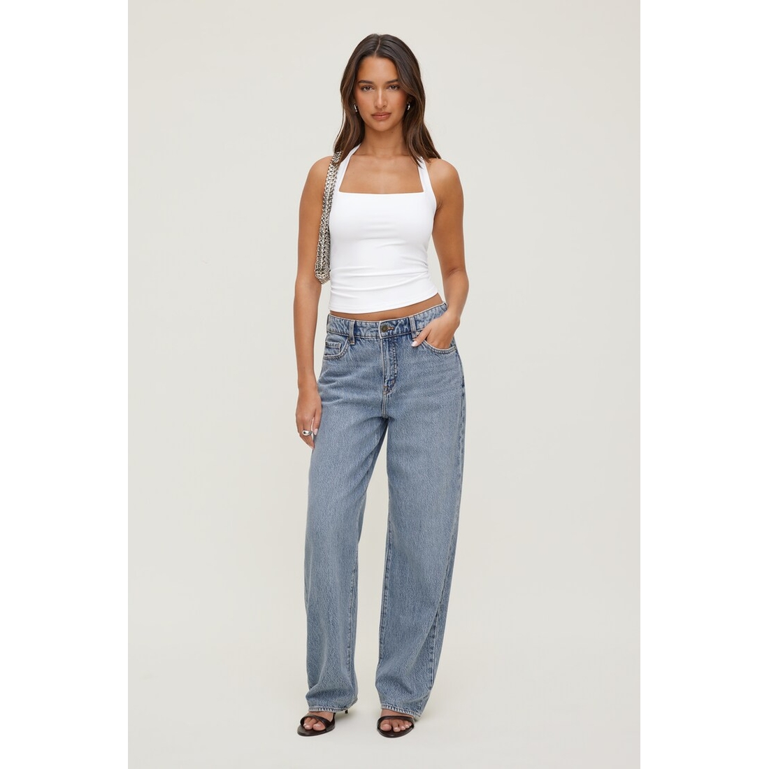 Dynamite Mika Mid Rise Relaxed Straight Leg Jeans