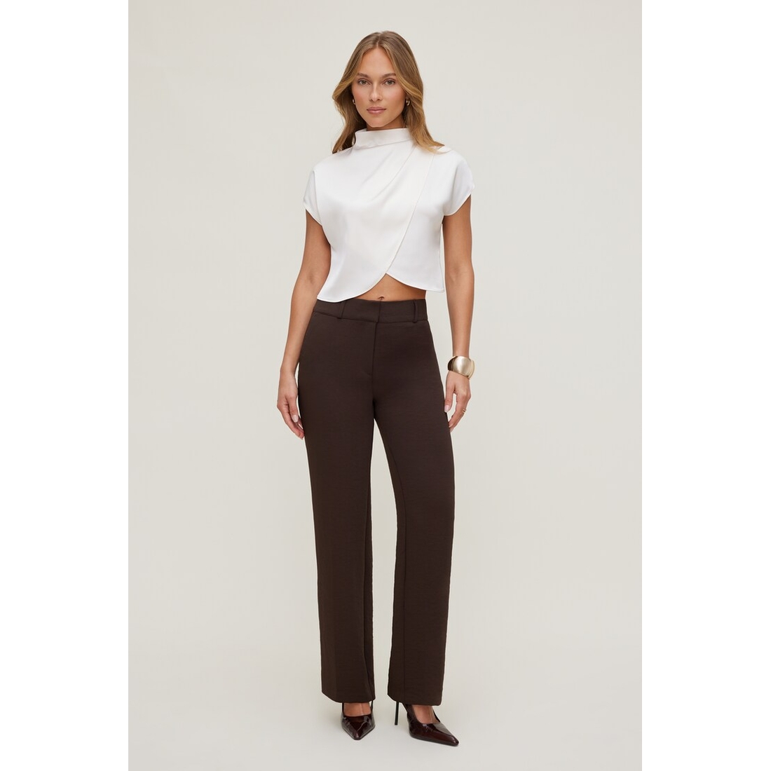 Dynamite Camelia Airflow Straight Leg Pants