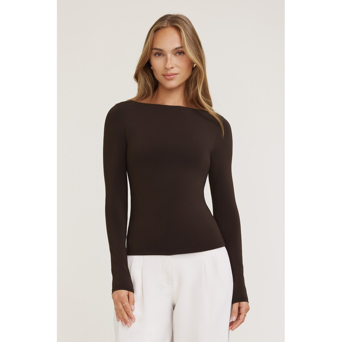 Dynamite Nola Sculpt Long Sleeve Top