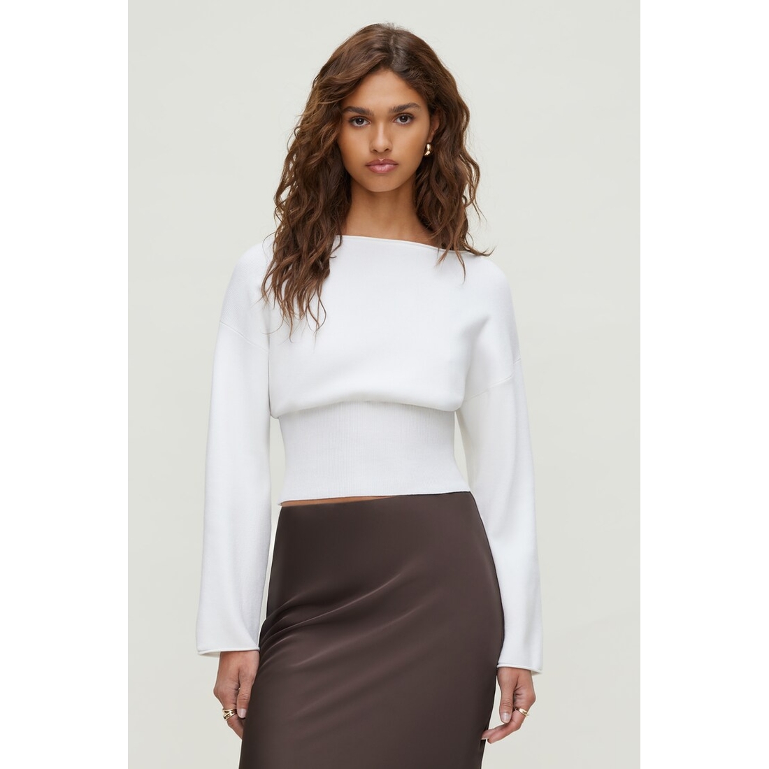 Dynamite Cinched Boat Neck Sweater