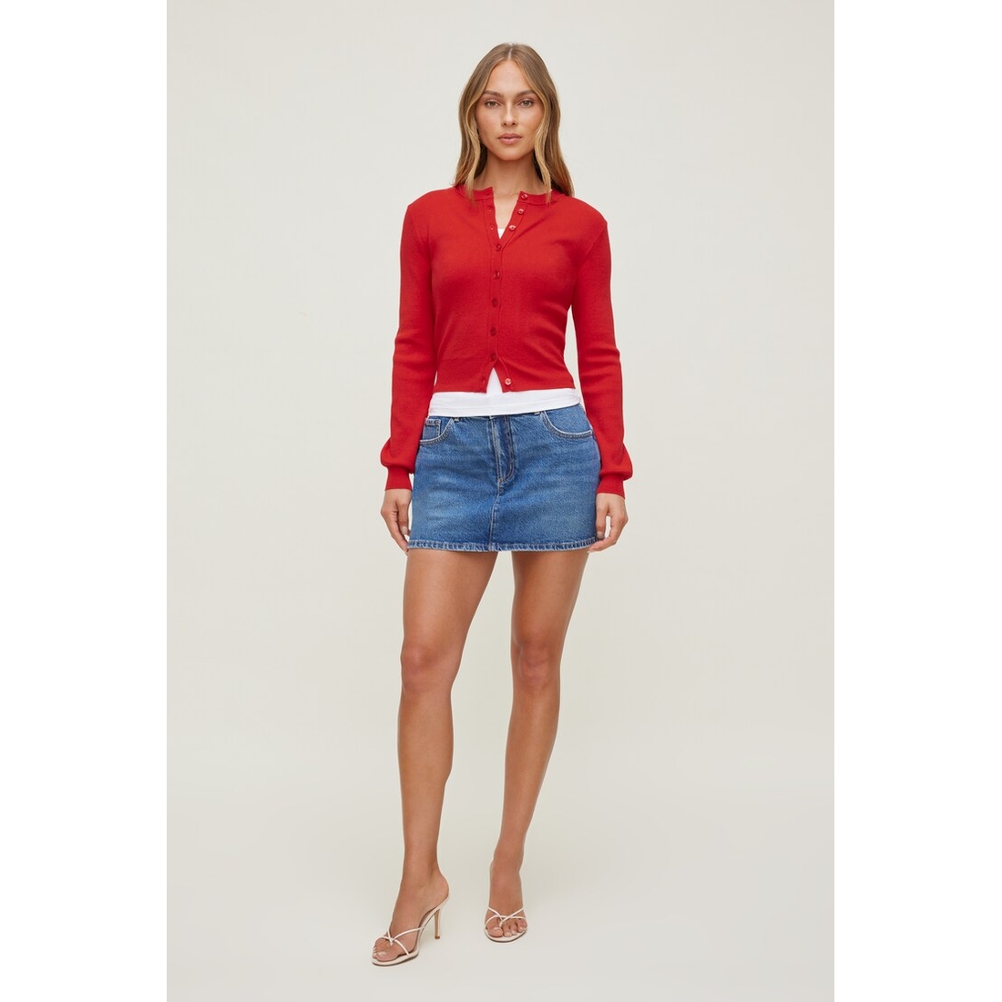 Dynamite Gia Denim Mini Skort